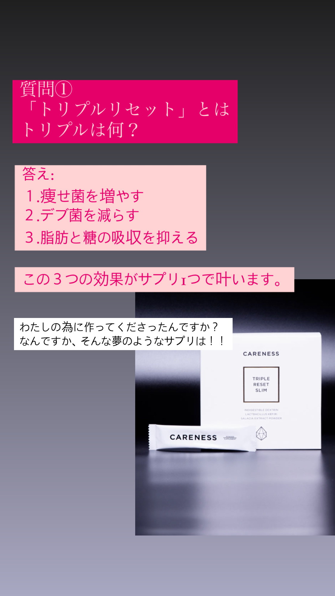 【新商品】CARENESS（ケアネス）トリプルリセットスリム